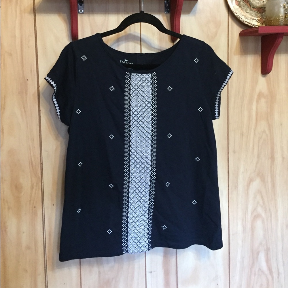 S Talbots Embroidered Top